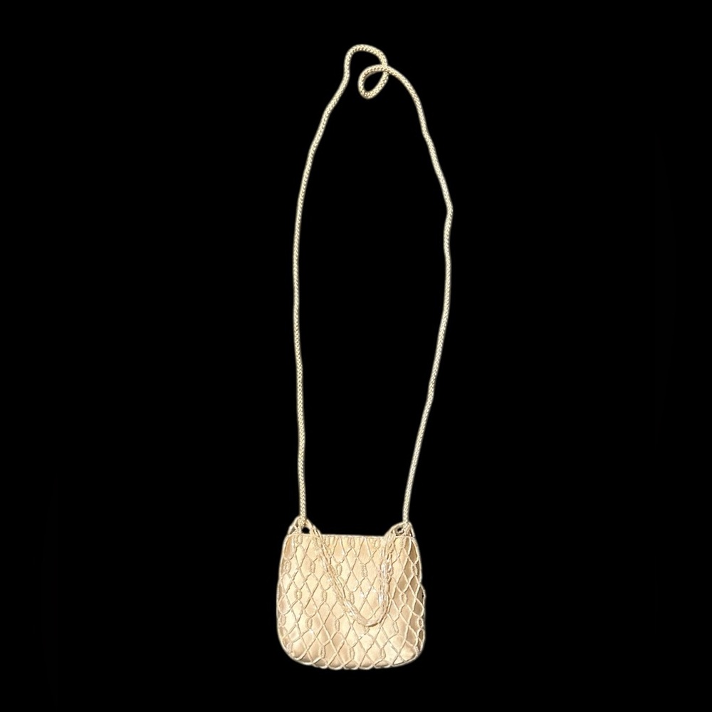Vintage beaded La Regale Gold Mini Crossbody Bag